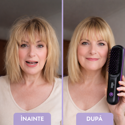 Perie portabilă pentru îndreptat părul - Nivara GlideBrush