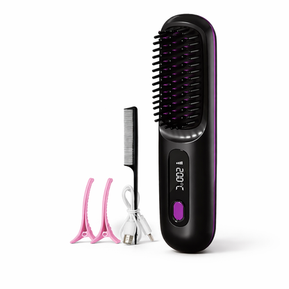 Perie portabilă pentru îndreptat părul - Nivara GlideBrush