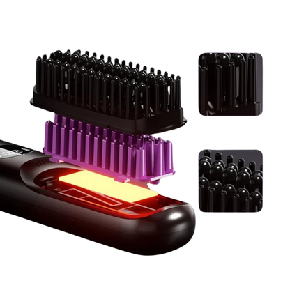 Perie portabilă pentru îndreptat părul - Nivara GlideBrush